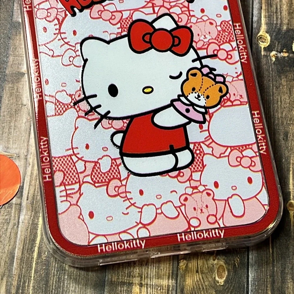 5for$10 Cute College Red Hello Kitty and Teddy iPhone 12 Phone Case NWT